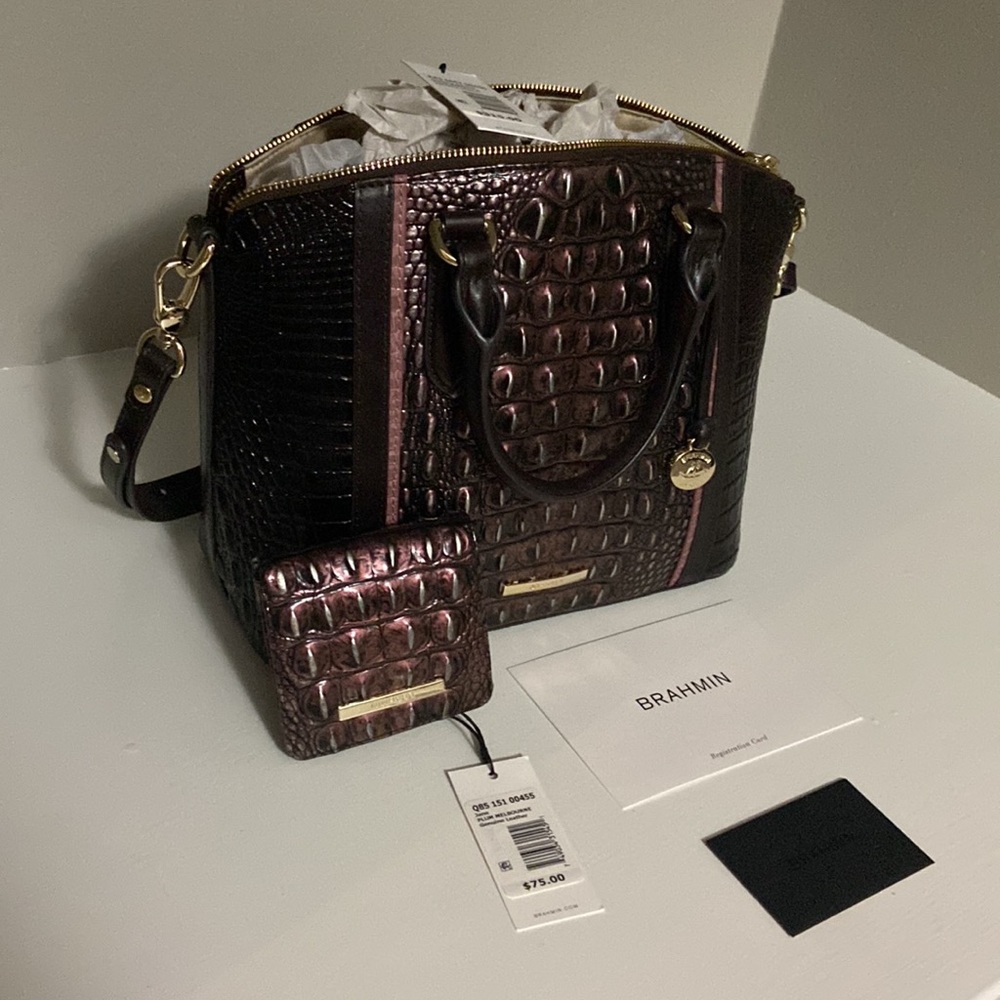 ⚜️NWT RARE BRAHMIN DUXBURY SANGRITA SATCHEL W/ JANE PLUM MELBOURNE WALLET